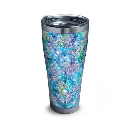 30 Oz Dragon Fly Multicolored BPA Free Double Wall Tumbler